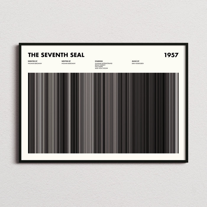 The Seventh Seal Movie Barcode Poster