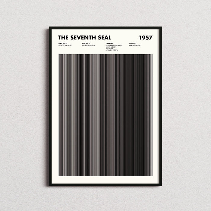 The Seventh Seal Movie Barcode Poster