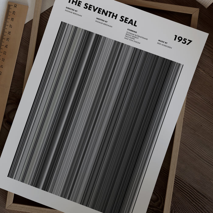 The Seventh Seal Movie Barcode Poster