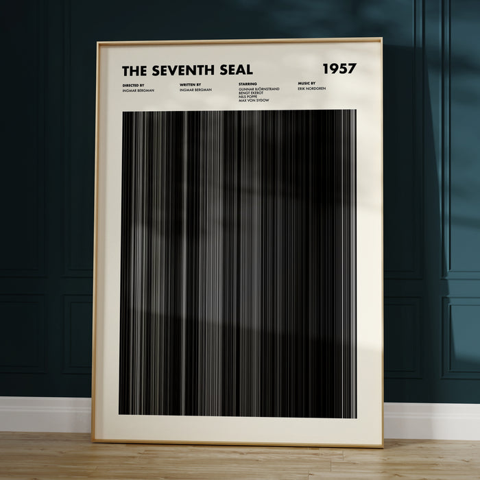 The Seventh Seal Movie Barcode Poster