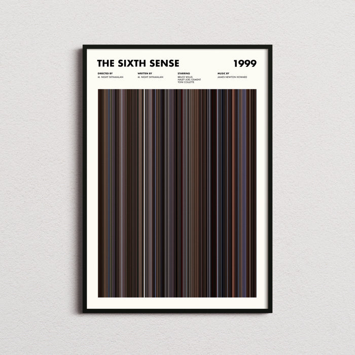 The Sixth Sense Movie Barcode Poster