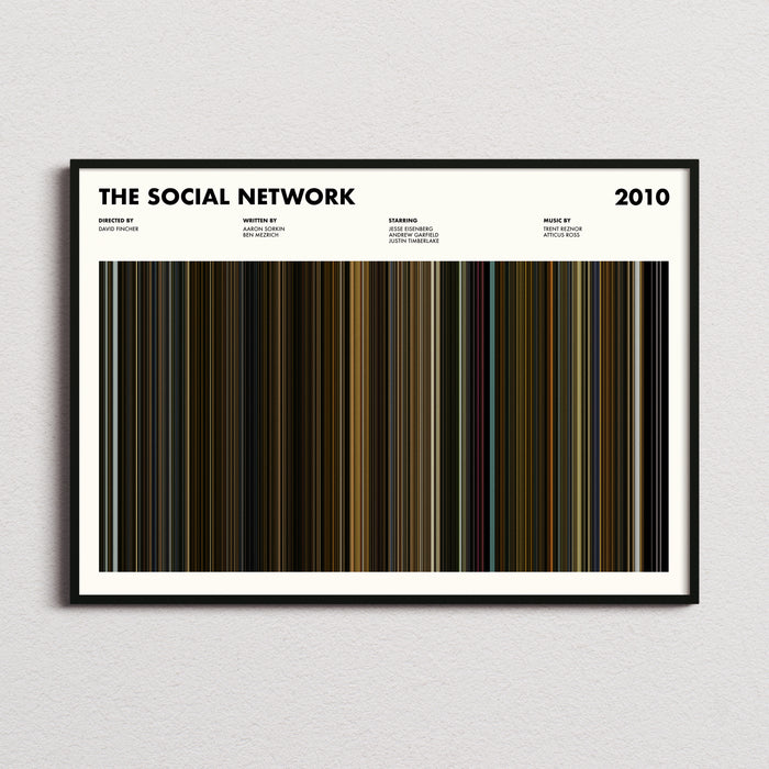 The Social Network Movie Barcode Poster