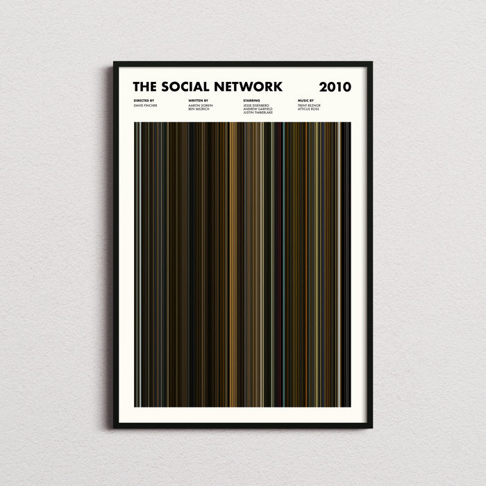 The Social Network Movie Barcode Poster