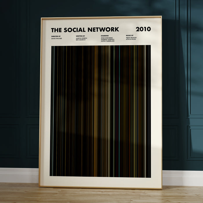 The Social Network Movie Barcode Poster