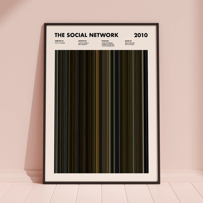 The Social Network Movie Barcode Poster