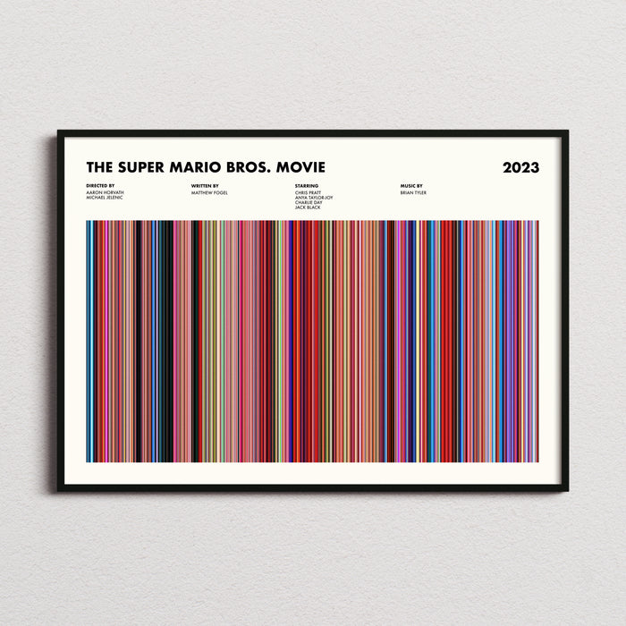 The Super Mario Bros Movie Barcode Poster