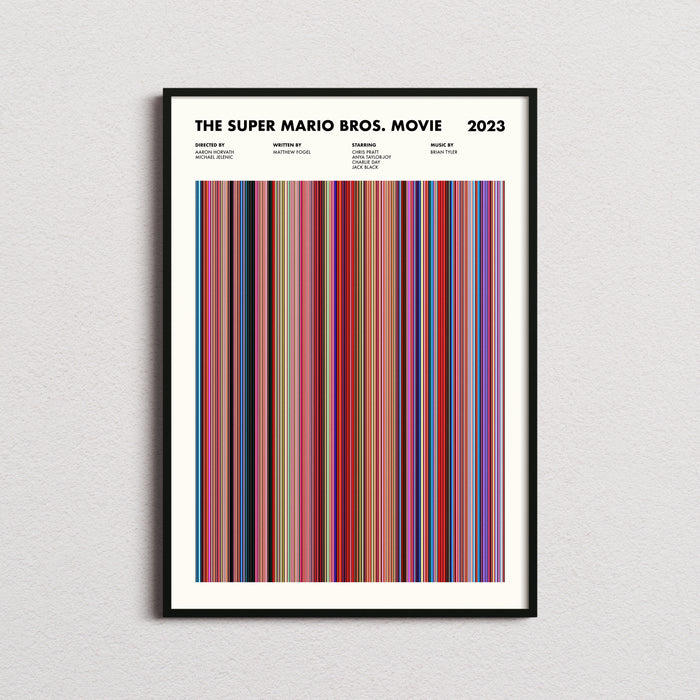 The Super Mario Bros Movie Barcode Poster