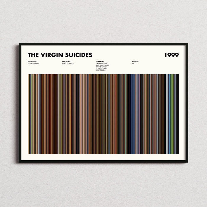 The Virgin Suicides Movie Barcode Movie Barcode Poster