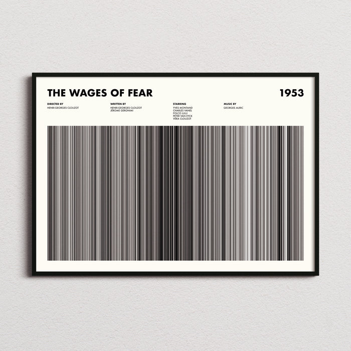 The Wages Of Fear Movie Barcode Poster