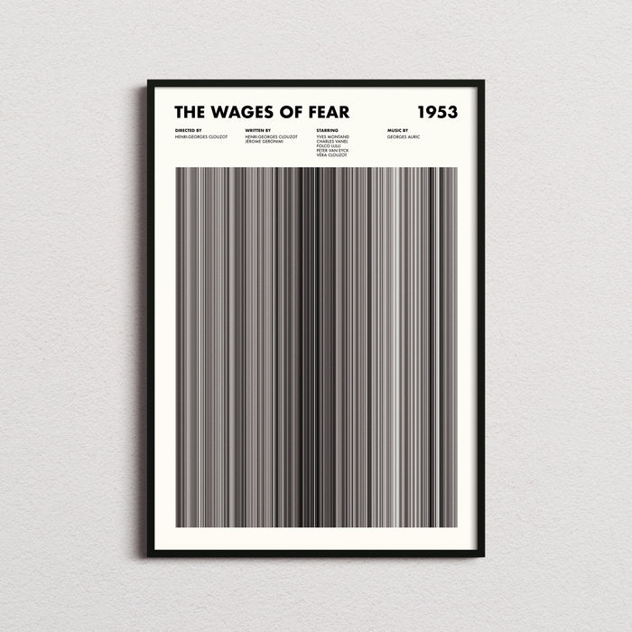 The Wages Of Fear Movie Barcode Poster