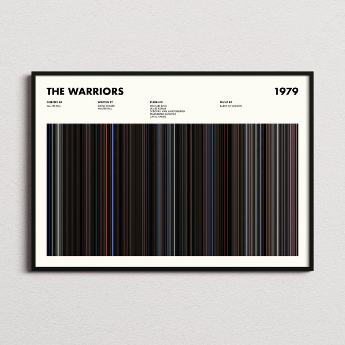 The Warriors Movie Barcode Poster