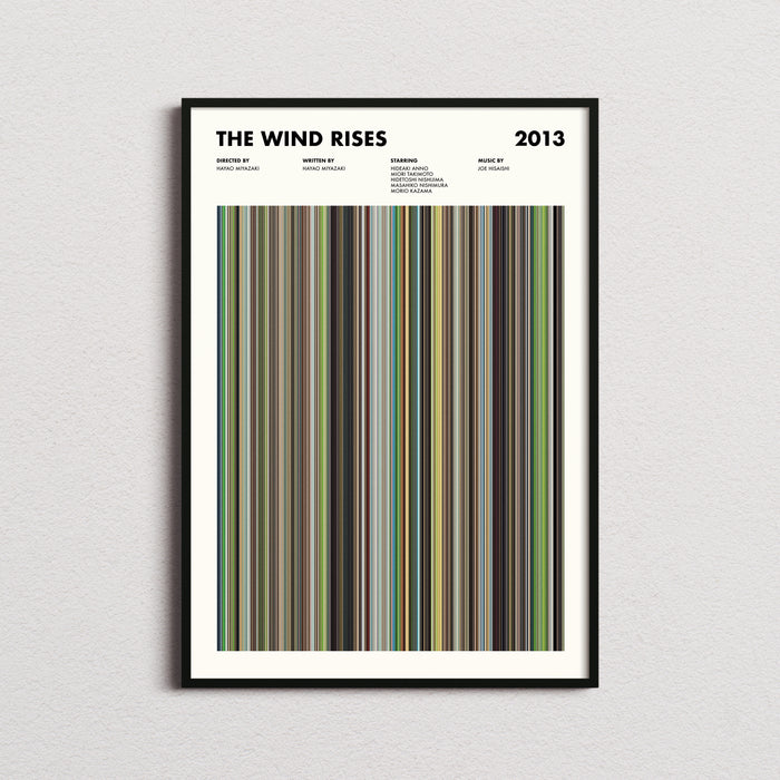 The Wind Rises Movie Barcode Poster