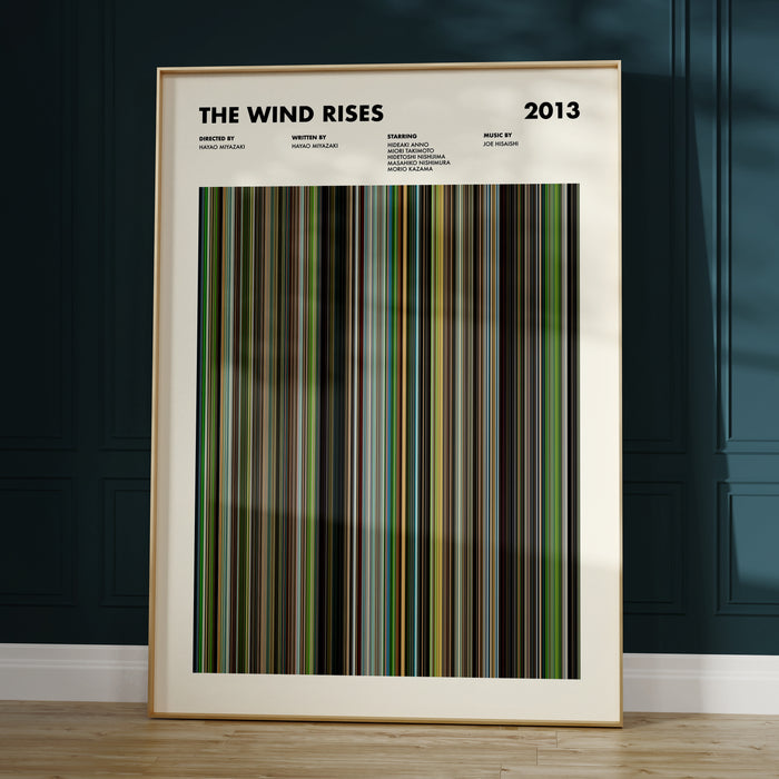 The Wind Rises Movie Barcode Poster