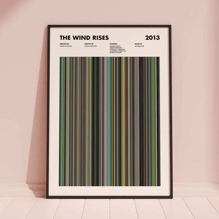 The Wind Rises Movie Barcode Poster