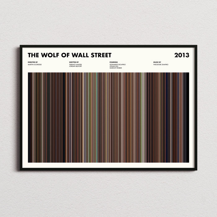 The Wolf Of Wall Street Movie Barcode Poster