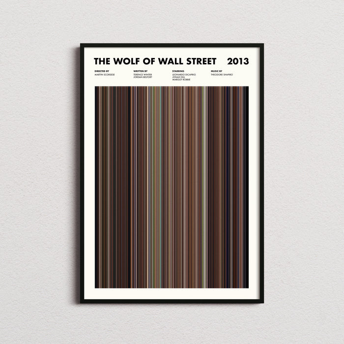 The Wolf Of Wall Street Movie Barcode Poster