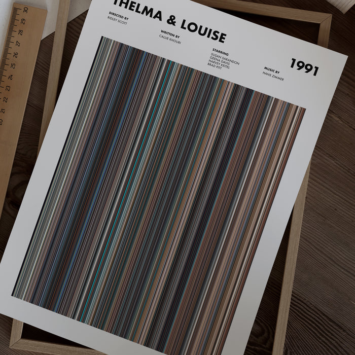 Thelma And Louise Movie Barcode Poster