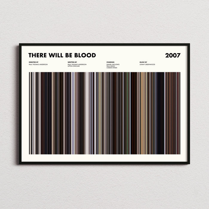 There Will Be Blood Movie Barcode Poster