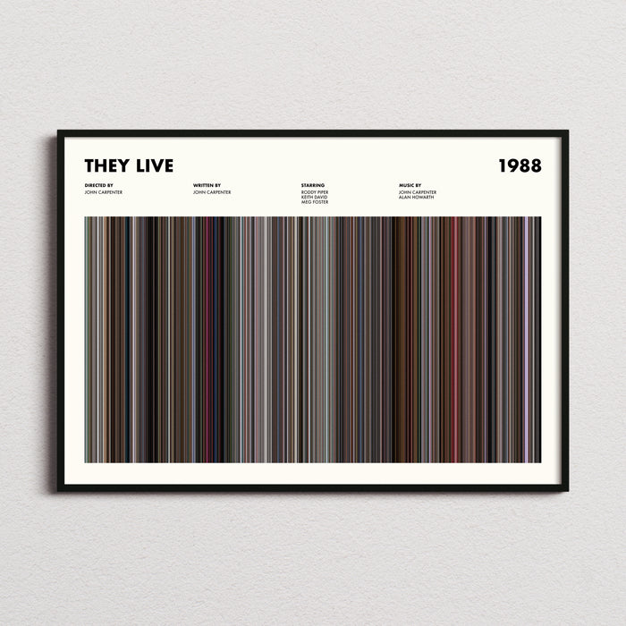 They Live Movie Barcode Poster