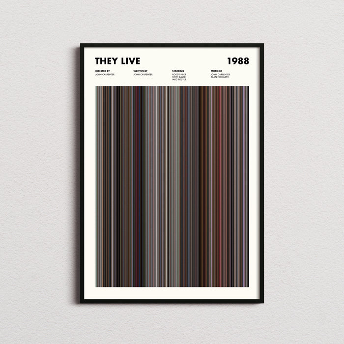 They Live Movie Barcode Poster