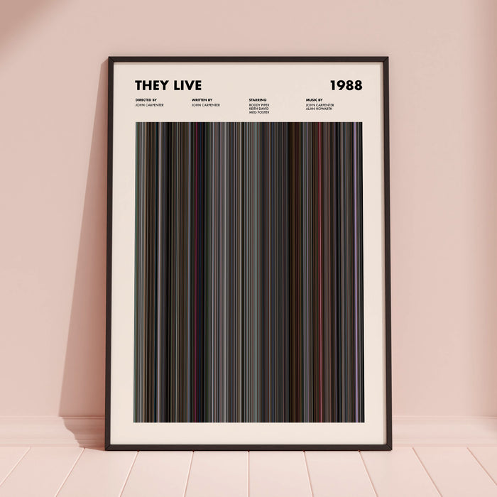 They Live Movie Barcode Poster