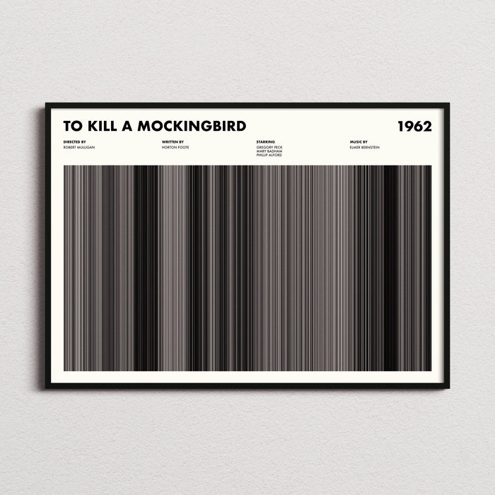 To Kill A Mockingbird Movie Barcode Poster