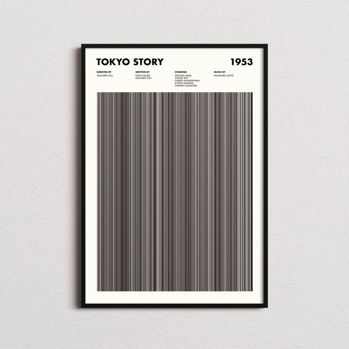 Tokyo Story Movie Barcode Poster