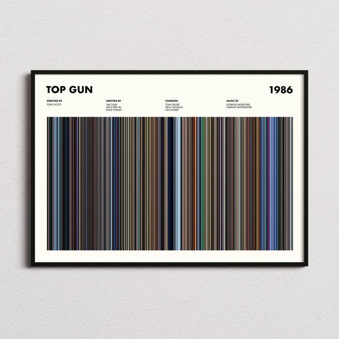 Top Gun Movie Barcode Poster