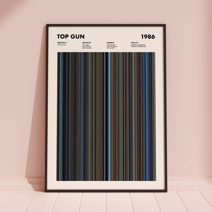 Top Gun Movie Barcode Poster