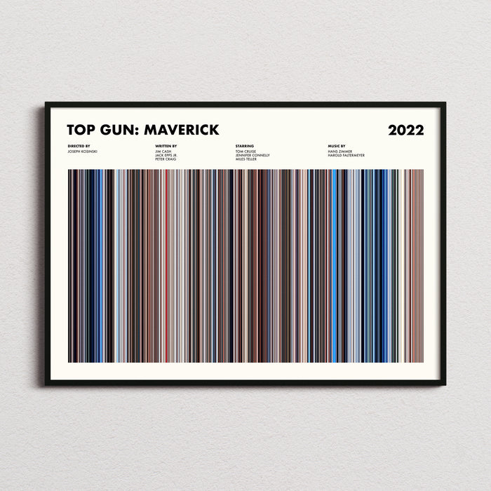 Top Gun: Maverick Movie Barcode Poster