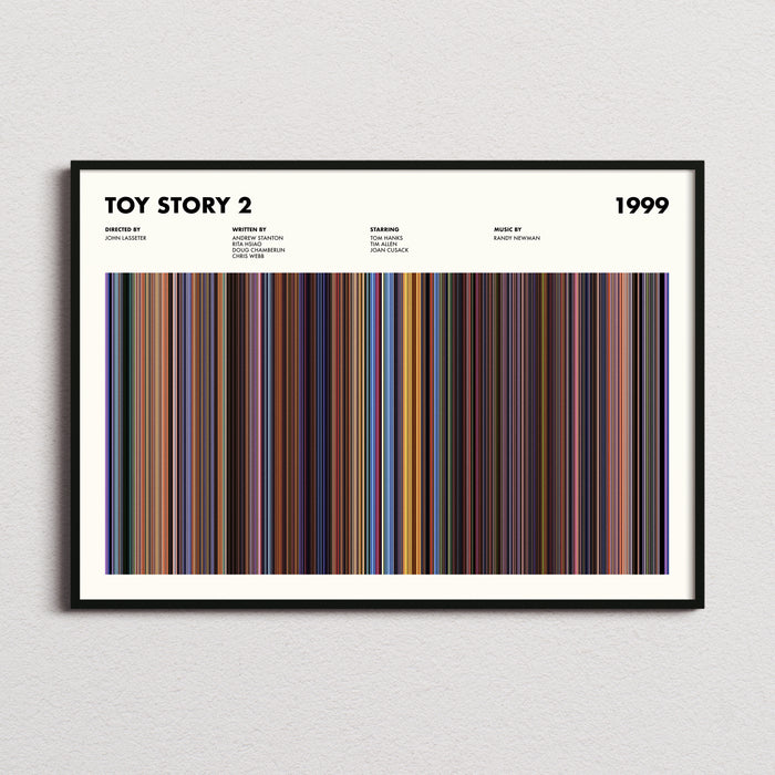 Toy Story 2 Movie Barcode Poster