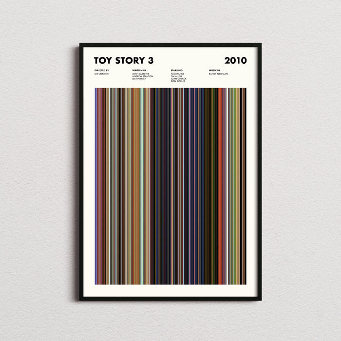 Toy Story 3 Movie Barcode Poster