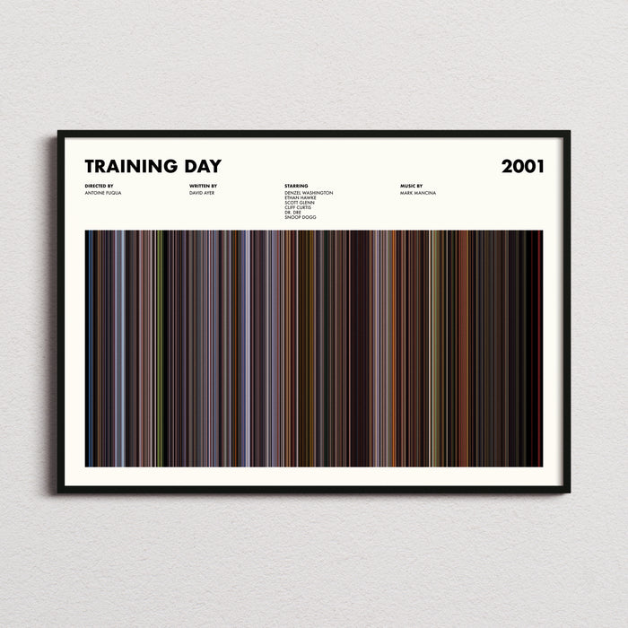 Training Day Movie Barcode Poster