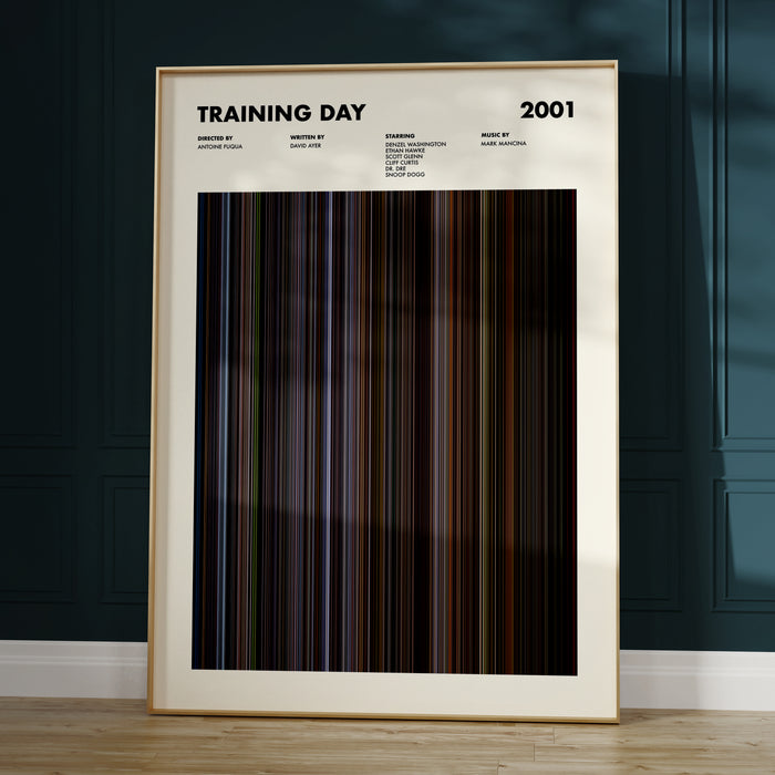 Training Day Movie Barcode Poster