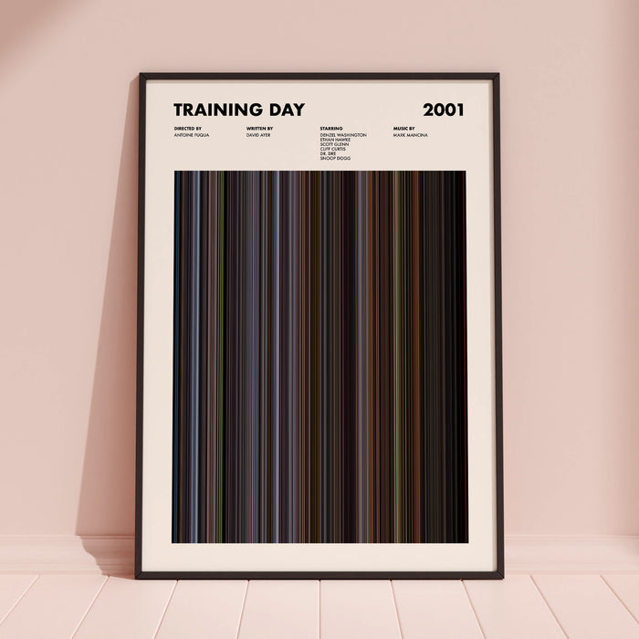 Training Day Movie Barcode Poster