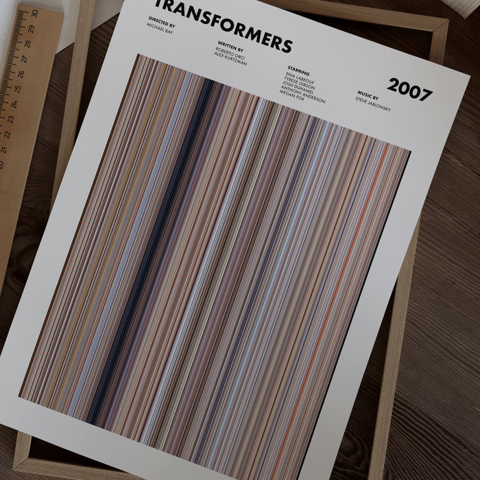 Transformers 2007 Movie Barcode Poster