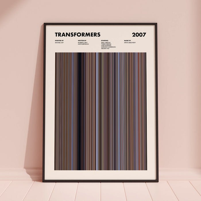 Transformers 2007 Movie Barcode Poster