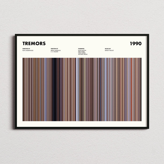 Tremors Movie Barcode Poster