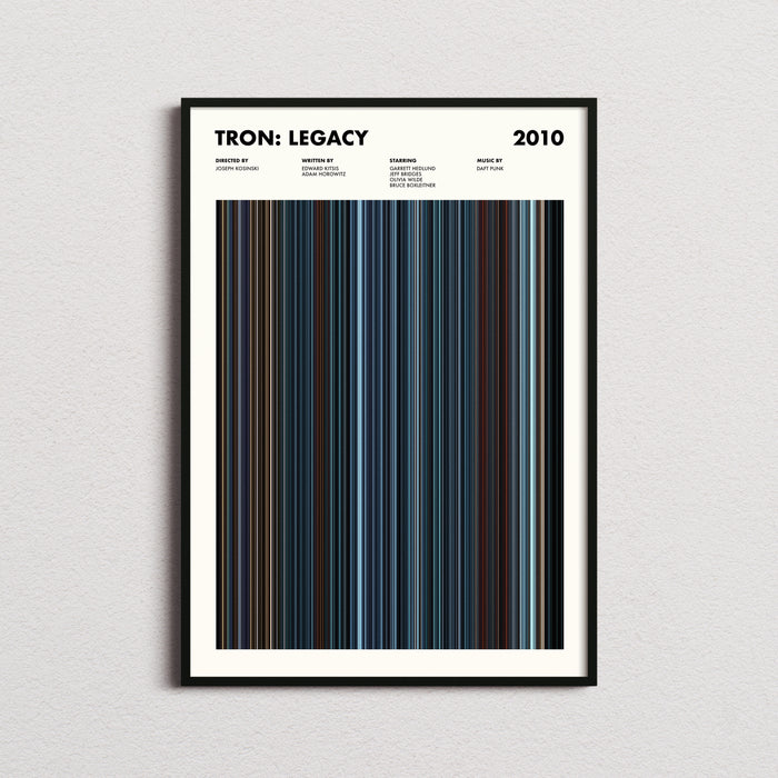 Tron Legacy Movie Barcode Poster