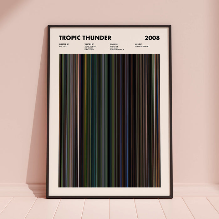 Tropic Thunder Movie Barcode Poster