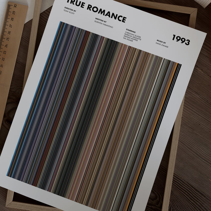 True Romance Movie Barcode Poster