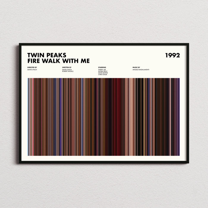 Twin Peaks Fire Walk With Me Movie Barcode Poster