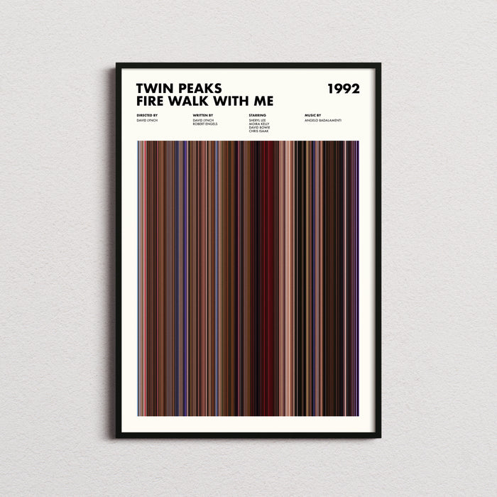 Twin Peaks Fire Walk With Me Movie Barcode Poster