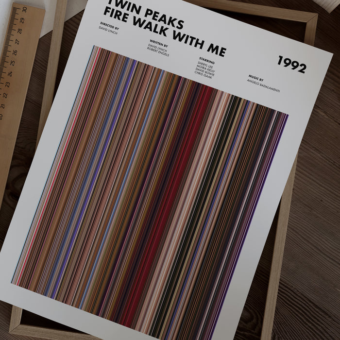 Twin Peaks Fire Walk With Me Movie Barcode Poster