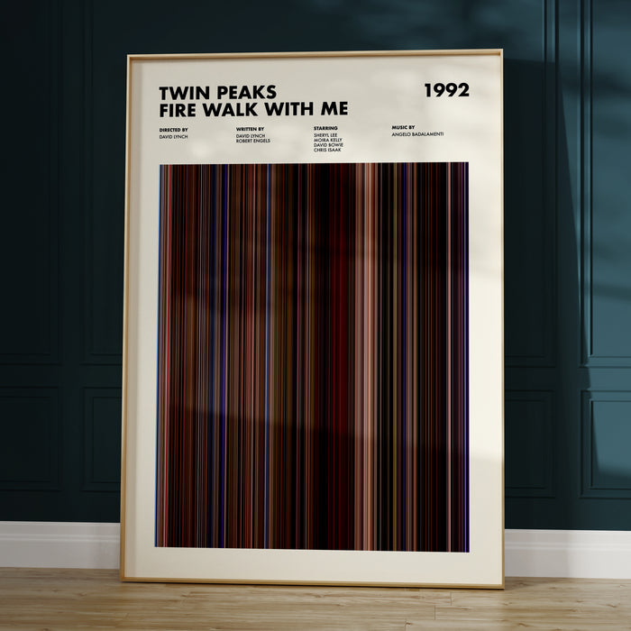 Twin Peaks Fire Walk With Me Movie Barcode Poster