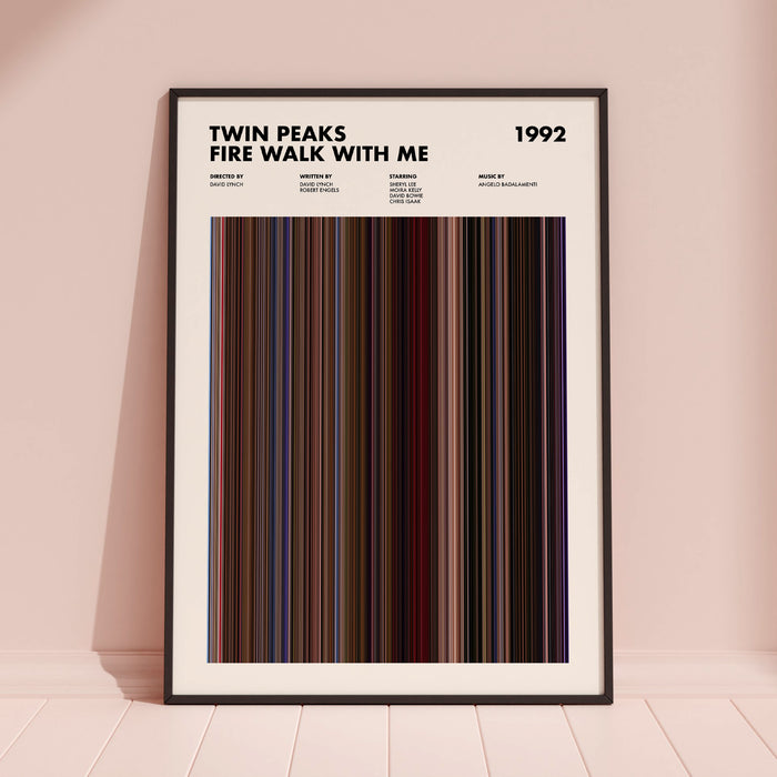 Twin Peaks Fire Walk With Me Movie Barcode Poster