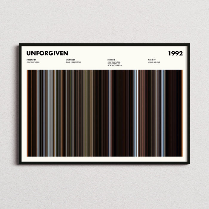 Unforgiven Movie Barcode Poster