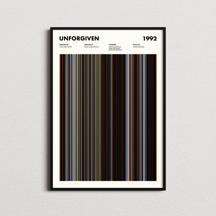 Unforgiven Movie Barcode Poster