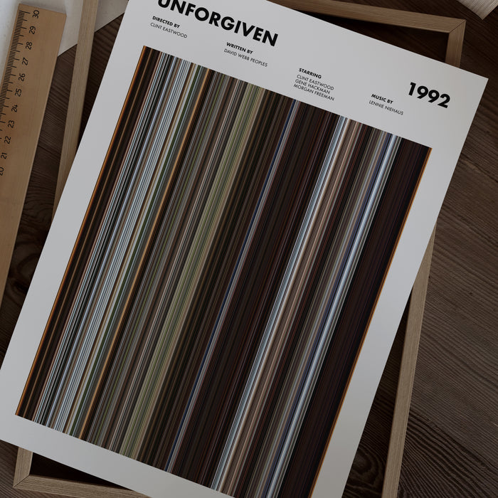 Unforgiven Movie Barcode Poster