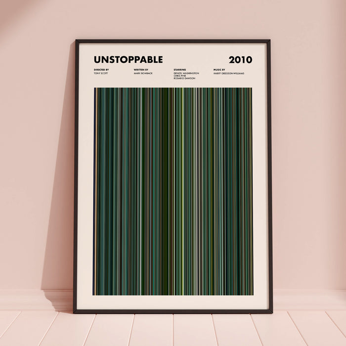 Unstoppable Movie Barcode Poster